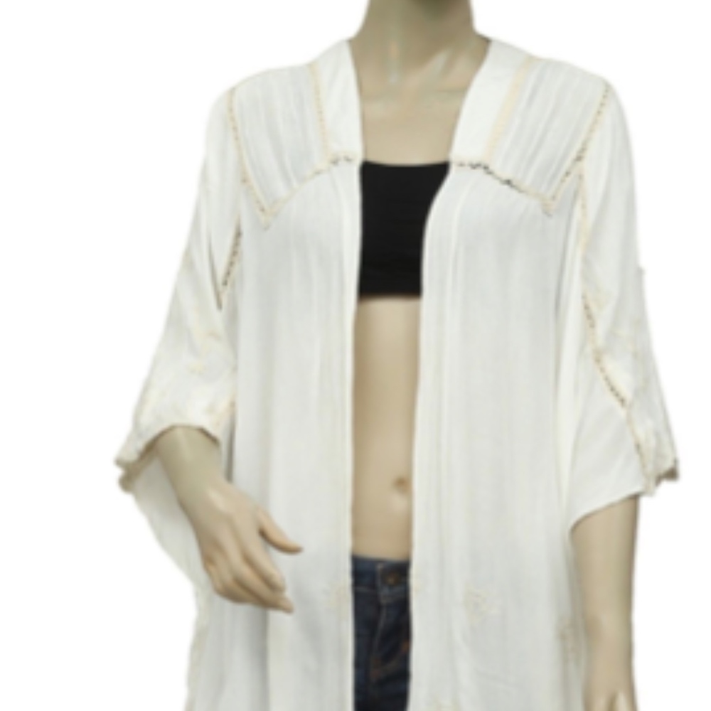 Elevenses Anthropologie White/Cream Kimono